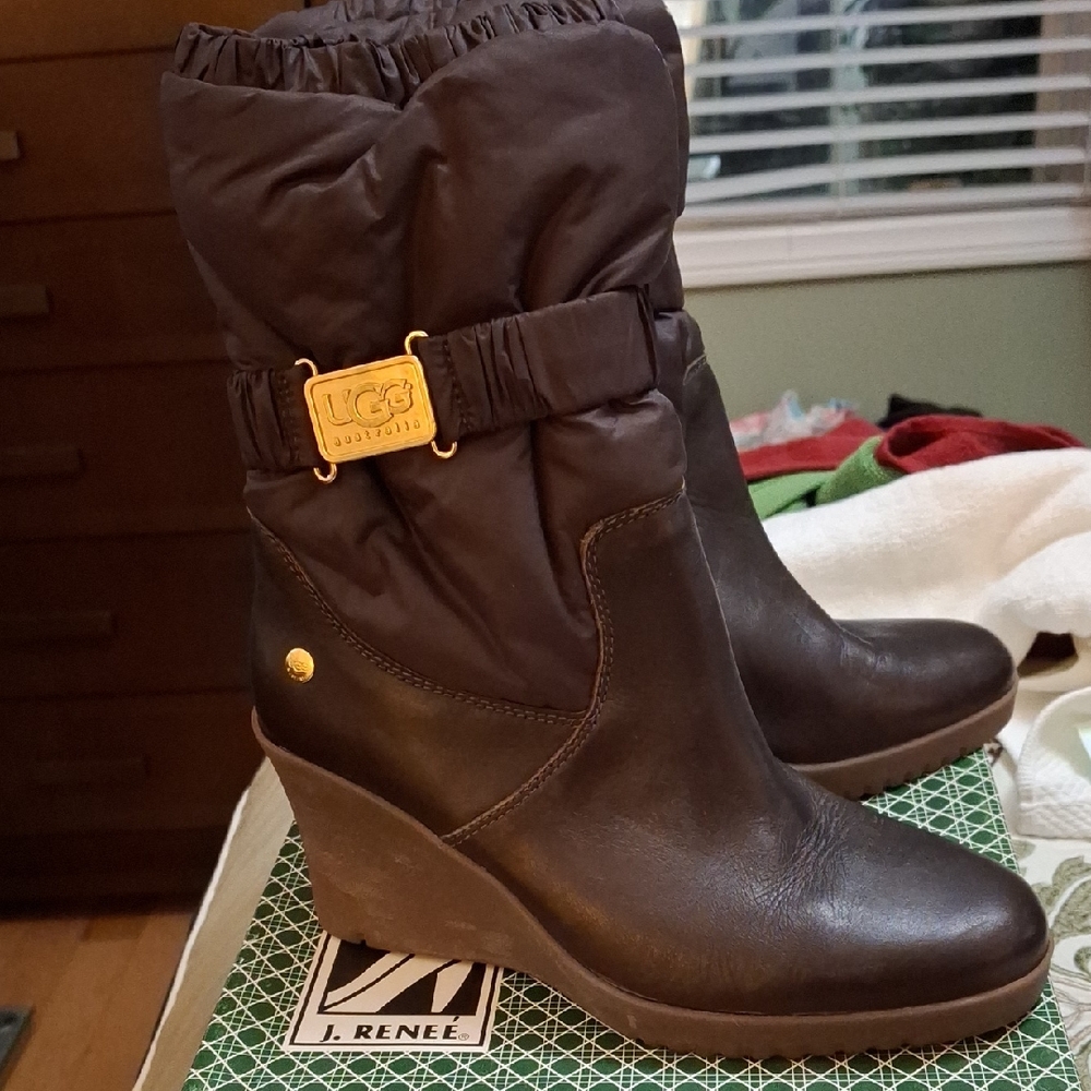 UGG Women's Brown Wedge Boots